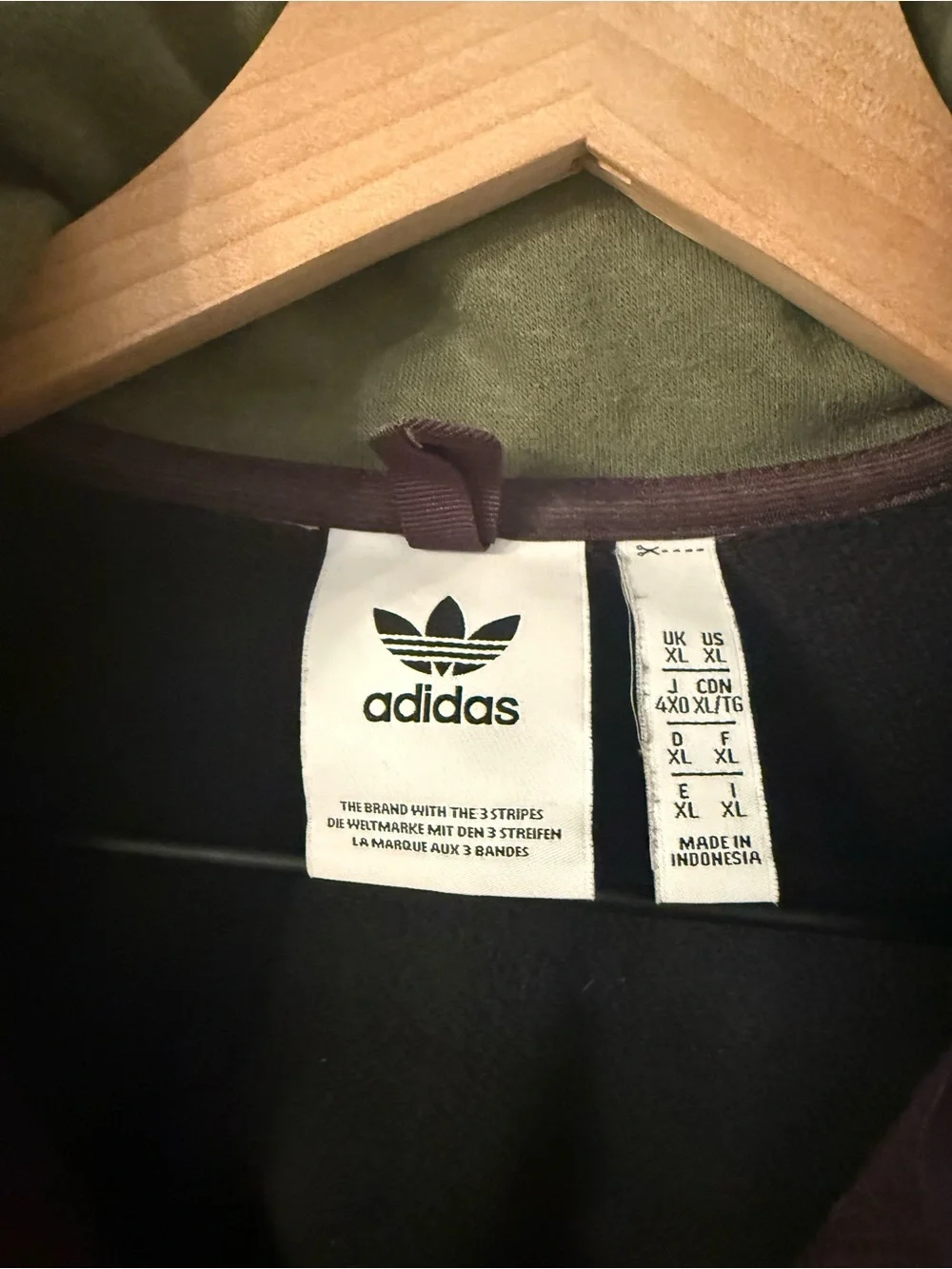 adidas Men’s Olive & Plum Colorblock Half-Zip Sweatshirt